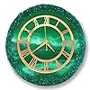 GIFTIFIED Handmade Artistic Resin Wall Clock – Green Marble Design Clock for Home Decor Room/Home/Kitchen/Bedroom/Office/School (12 inch)